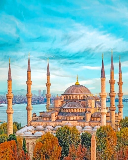 The Blue Mosque Paint By Numbers