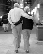 Black And White Old Couple Paint By Numbers