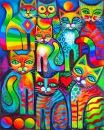 Colorful Cats Paint By Numbers