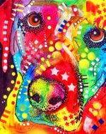 Abstract Colorful Dog Paint By Numbers
