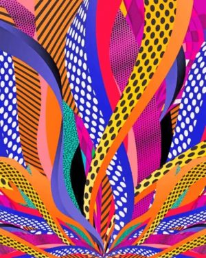 Colorful Abstract Paint By Numbers