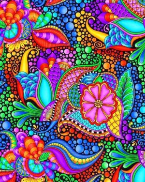Colorful Floral Paint By Numbers