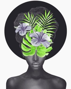 Aesthetic Black Woman Paint by numbers