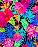 Tropical Flowers Paint By Numbers