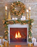 Christmas Fireplace Paint By Numbers