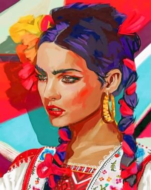 Young Mexican Girl Paint By Numbers