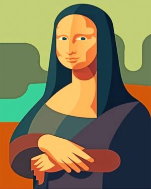 Illustration Mona Lisa Paint By Numbers