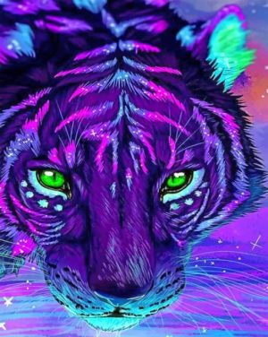 Purple Tiger Paint By Numbers