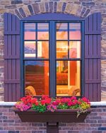 Window And Flowers Paint By Numbers