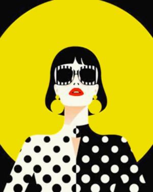 Illustration Lady Paint By Numbers