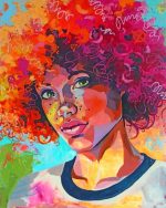 Colorful Afro Girl Paint By Numbers