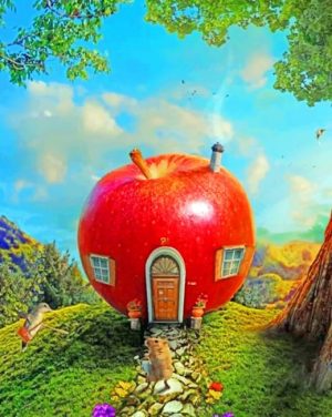 Apple House Paint by numbers