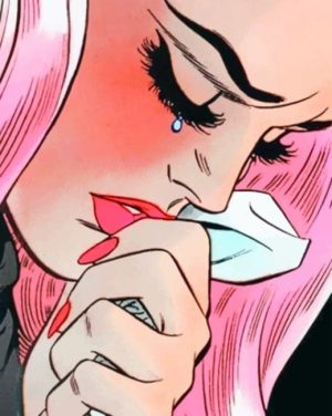 Pop Art Girl Crying Paint By Numbers