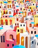 Colorful Buildings Paint By Numbers