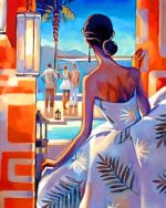 Woman In A White Dress Paint By Numbers