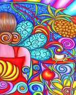 Colorful Abstract paint by numbers