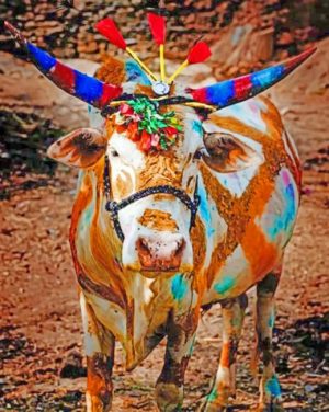 Colorful Ox Paint By Numbers