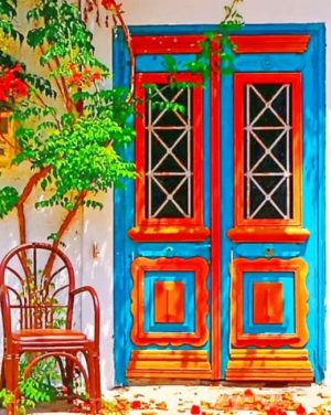 Vintage House Door Paint By Numbers
