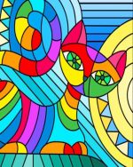 Colorful Cat Paint By Numbers