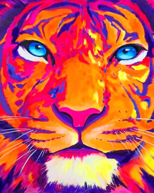 Tiger Face Paint By Numbers