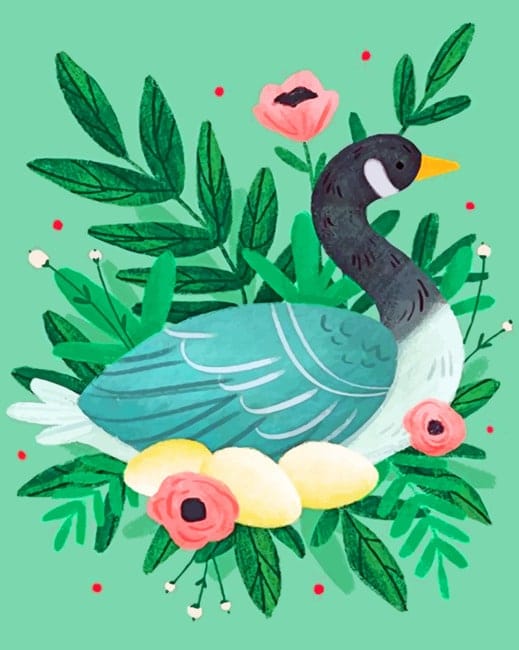 Illustration Duck Paint By Numbers
