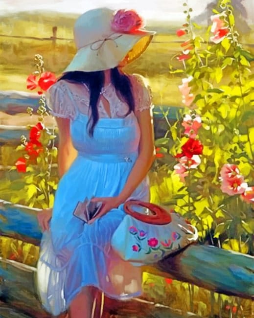 Young Girl In Hat Paint By Numbers