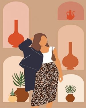 Illustration Girl Paint By Numbers