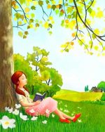 Girl Under A Tree Paint By Numbers