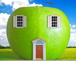 Green Apple House Paint By Numbers
