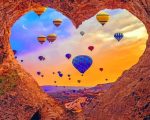 Heart Shape And Air Balloons Paint By Numbers