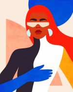 Illustration Woman Paint By Numbers