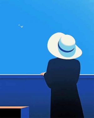 Illustrations Woman In Hat Paint By Numbers