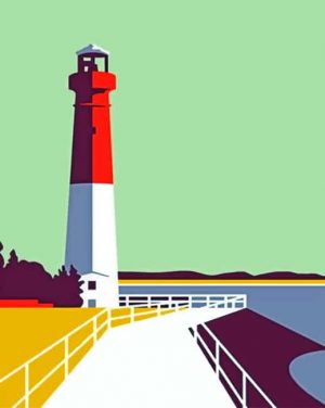 Illustration Lighthouse Paint By Numbers