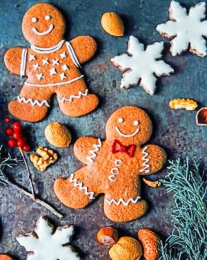 Christmas Gingerbread Cookies Paint By Numbers