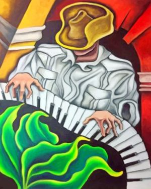 Man Playing Piano Paint By Numbers