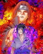 Naruto Blazing Sasuke Itachi paint by numbers