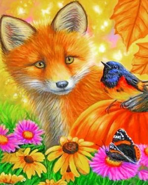 Fox And Bird Paint By Numbers