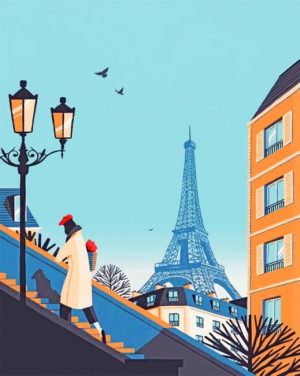 Illustration Paris Paint By Numbers