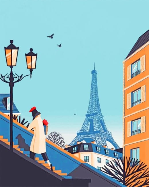 Illustration Paris Paint By Numbers