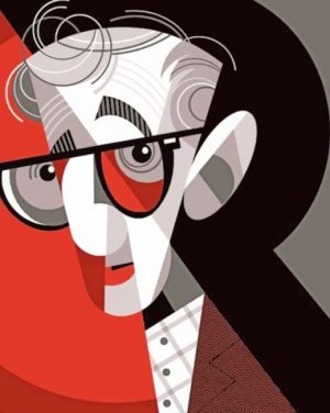 Illustration Woody Allen Paint By Numbers