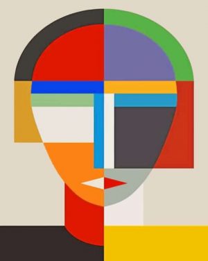 Abstract Colorful Face Paint By Numbers