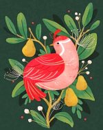 Illustration Red Bird Paint By Numbers