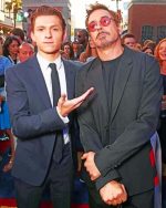 Robert Downey And Tom Holland paint by numbers
