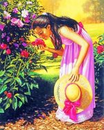 Girl In Garden Paint By Numbers