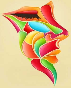 Abstract Female Face Paint By Numbers