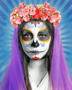 Sugar Skull Lady Paint By Numbers