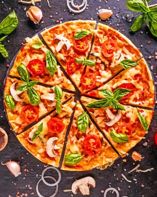 Tasty Pizza Paint By Numbers