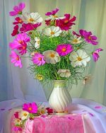 Pink And White Flowers Paint By Numbers