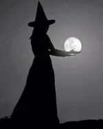 Witch Holding The Moon Paint By Numbers