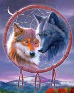 Wolves Dream Catcher Paint by numbers